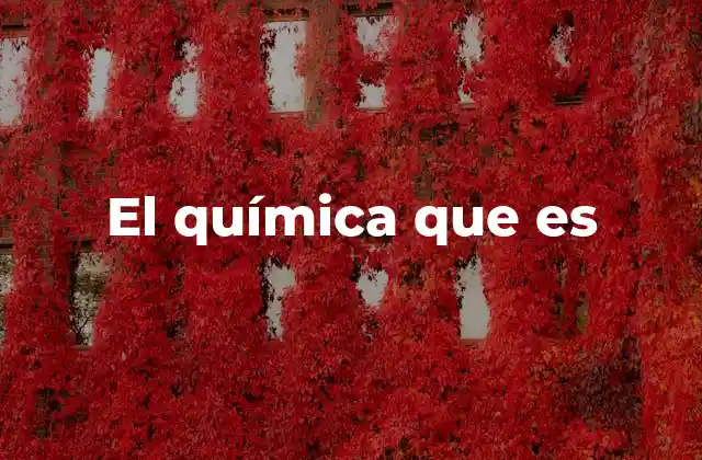 El Química que es