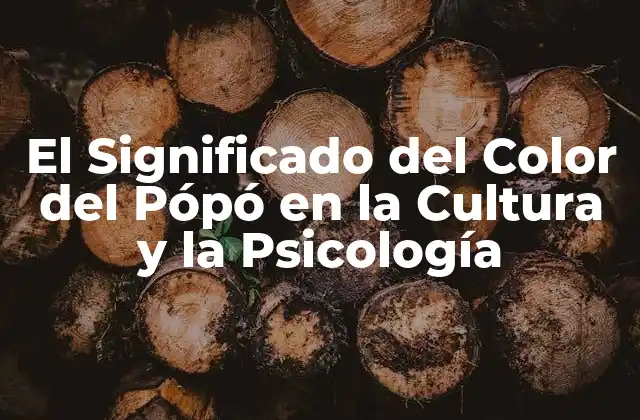 El Significado Del Color Del Pópó en la Cultura y la Psicología