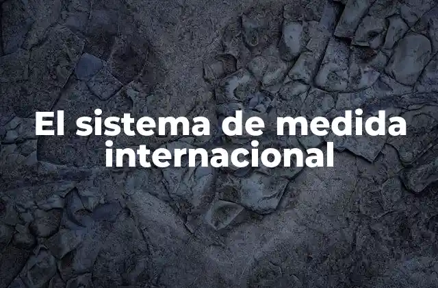 El Sistema de Medida Internacional