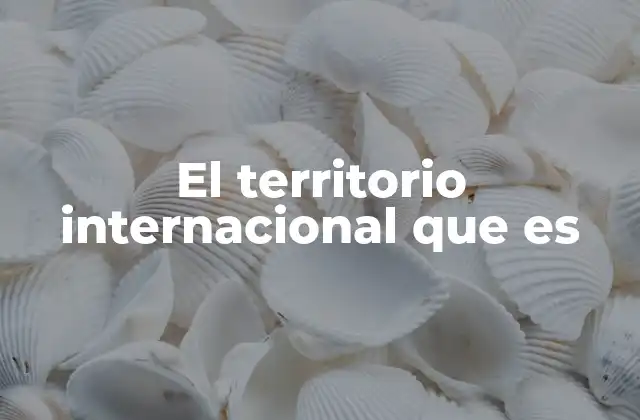 El Territorio Internacional que es