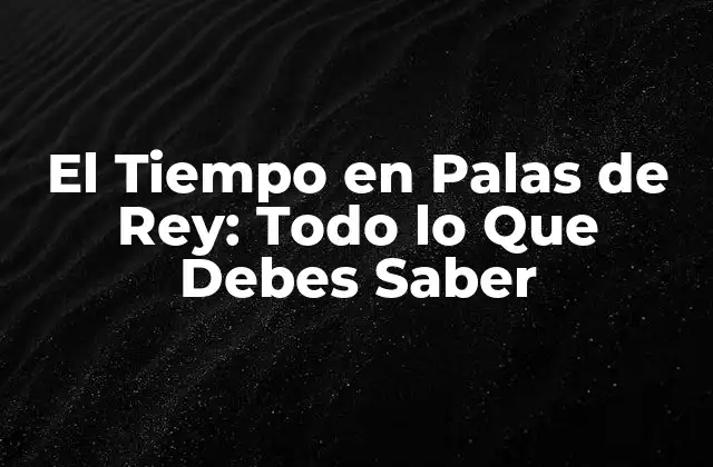El Tiempo en Palas de Rey: Todo Lo que Debes Saber