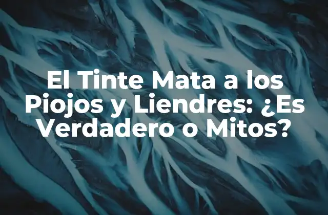 El Tinte Mata a los Piojos y Liendres: ¿es Verdadero o Mitos?