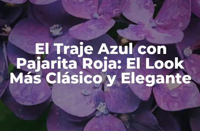 El Traje Azul con Pajarita Roja: el Look Más Clásico y Elegante