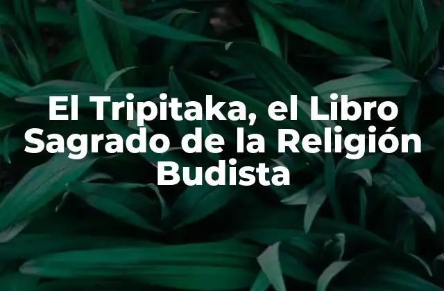 El Tripitaka, el Libro Sagrado de la Religión Budista
