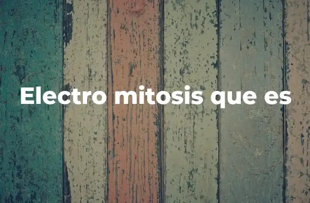 Electro Mitosis que es