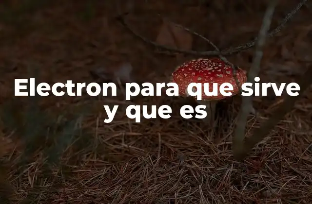 Electron para que Sirve y que es