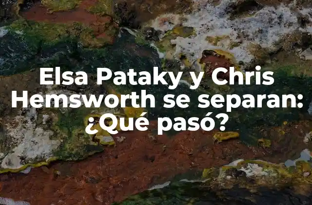 Elsa Pataky y Chris Hemsworth Se Separan: ¿qué Pasó?