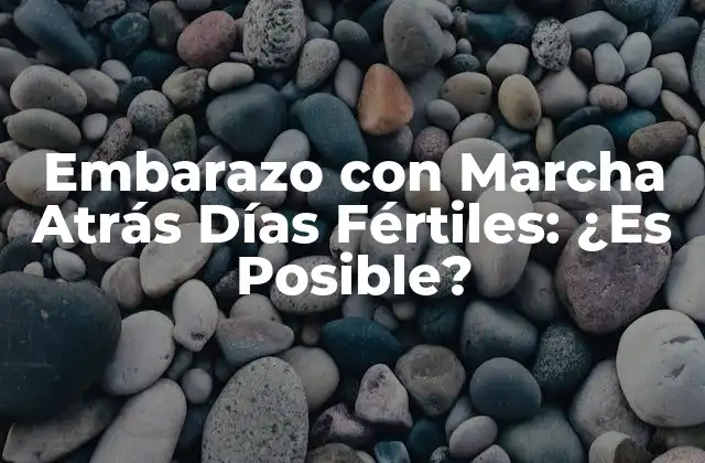 Embarazo con Marcha Atrás Días Fértiles: ¿es Posible?