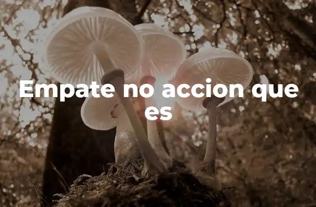 Empate No Accion que es