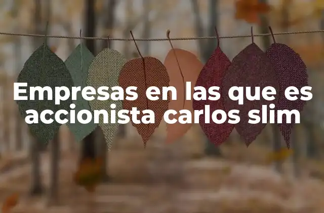 Empresas en las que es Accionista Carlos Slim