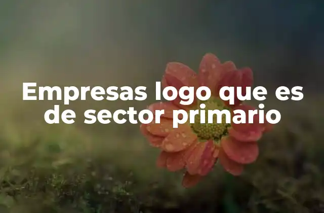 Identificando empresas del sector primario a través de su diseño visual