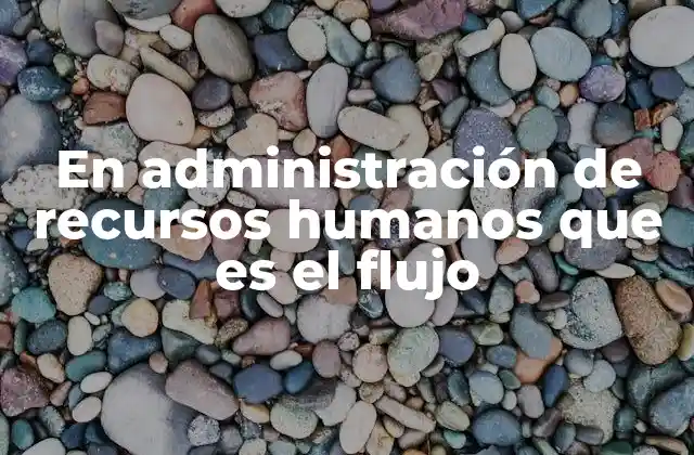 En Administración de Recursos Humanos que es el Flujo