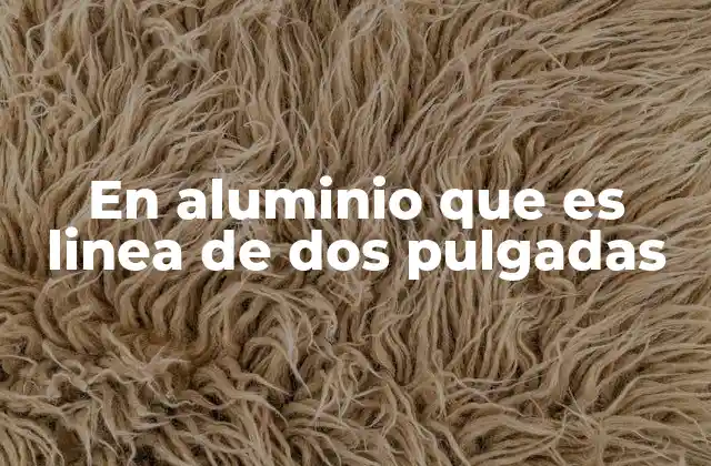 En Aluminio que es Linea de Dos Pulgadas