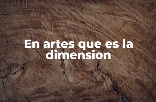 En Artes que es la Dimension 2 El papel de la dimensión en la percepción artística