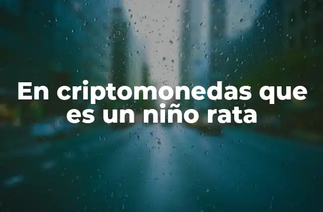 En Criptomonedas que es un Niño Rata