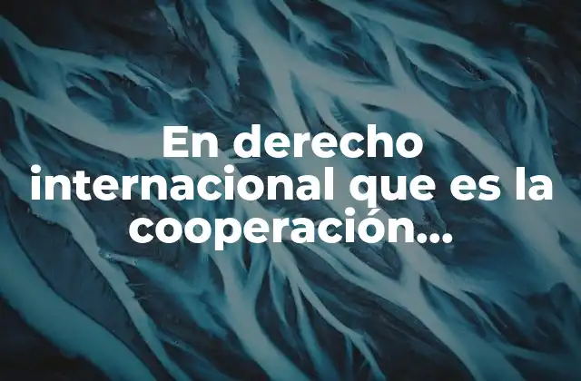 En Derecho Internacional que es la Cooperación Interjudicial