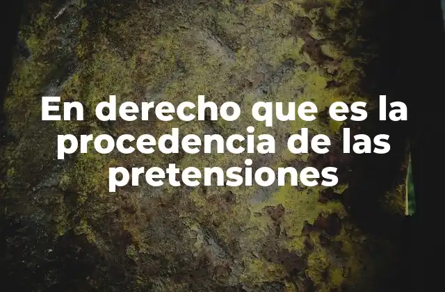 En Derecho que es la Procedencia de las Pretensiones 2 Cómo se determina si una pretensión es procedente