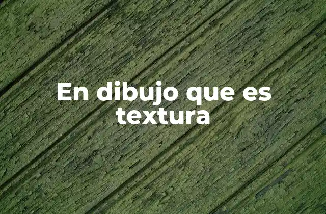 En Dibujo que es Textura