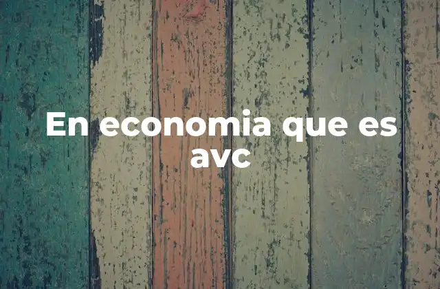 En Economia que es Avc