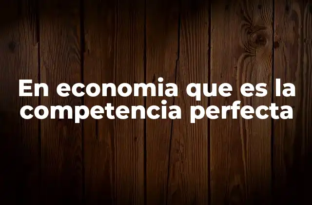 Características que definen un mercado de competencia perfecta