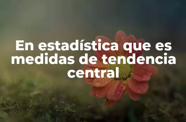 ¿Cómo se utilizan las medidas de tendencia central en el análisis de datos?