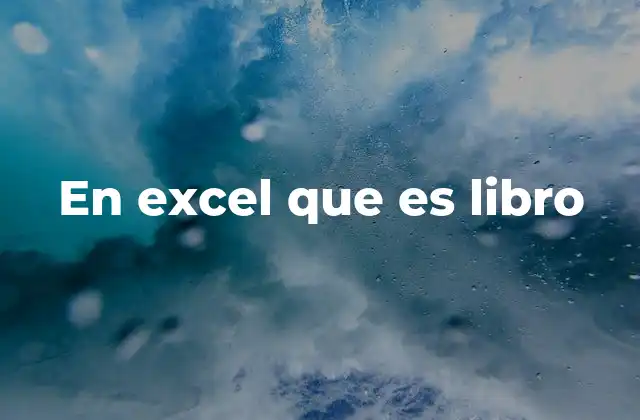 En Excel que es Libro