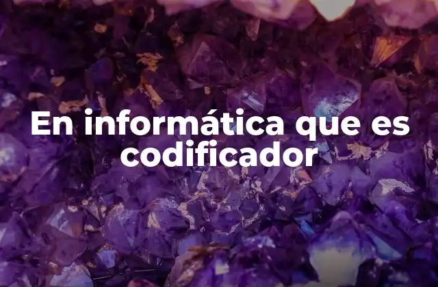 En Informática que es Codificador