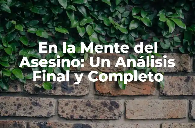En la Mente Del Asesino: un Análisis Final y Completo