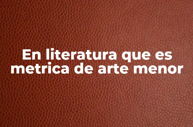 En Literatura que es Metrica de Arte Menor 2 La métrica y la expresión poética
