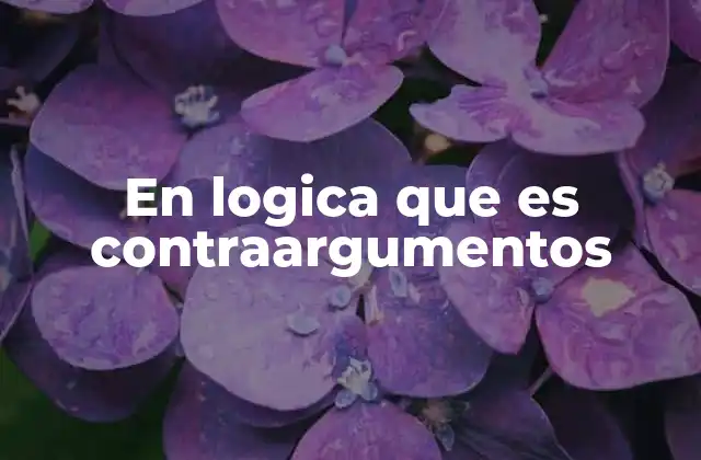 En Logica que es Contraargumentos