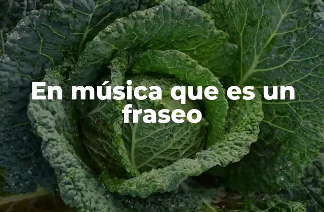 En Música que es un Fraseo