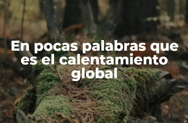 En Pocas Palabras que es el Calentamiento Global