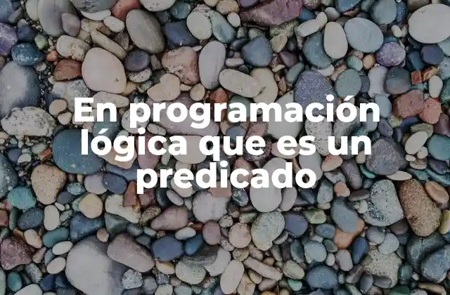 En Programación Lógica que es un Predicado