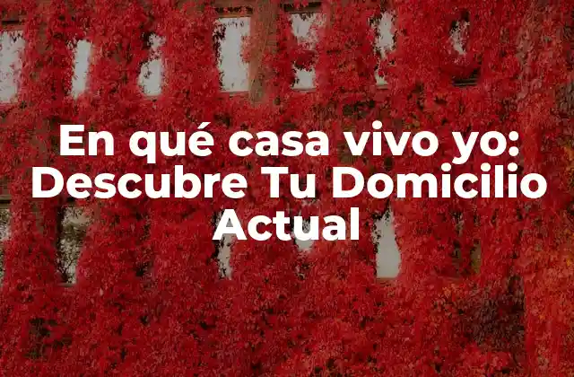 ¿Por qué es importante saber en qué casa vivo yo?