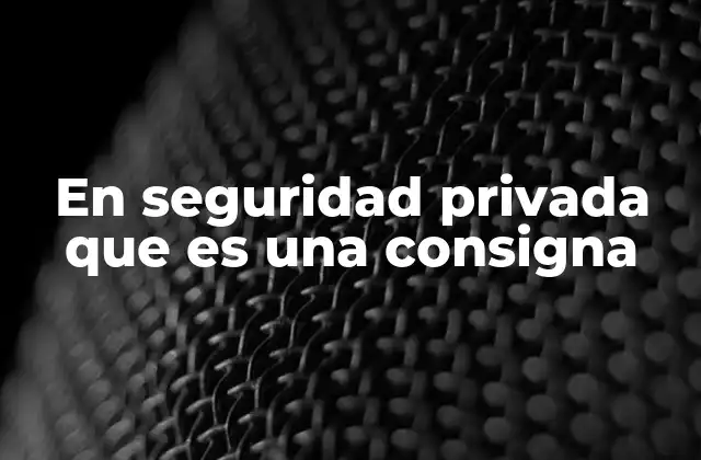 El papel de las consignas en el control de accesos