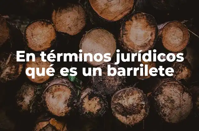 En Términos Jurídicos Qué es un Barrilete