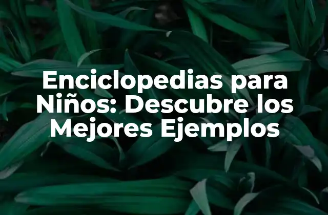 Enciclopedias para Niños: Descubre los Mejores Ejemplos