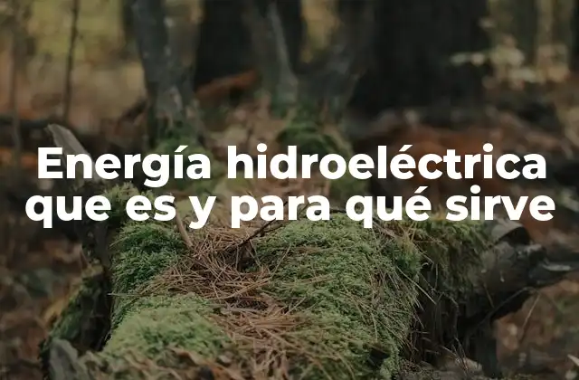 Energía Hidroeléctrica que es y para Qué Sirve