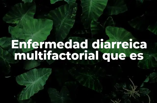 Enfermedad Diarreica Multifactorial que es