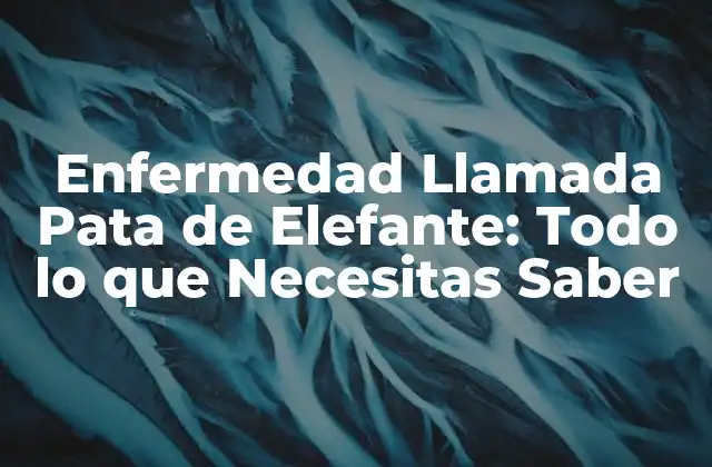 Enfermedad Llamada Pata de Elefante: Todo Lo que Necesitas Saber