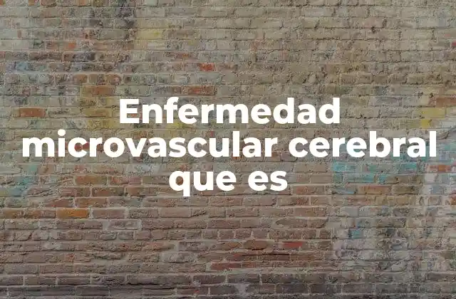 Enfermedad Microvascular Cerebral que es 2 Cómo afecta esta afección al funcionamiento cerebral