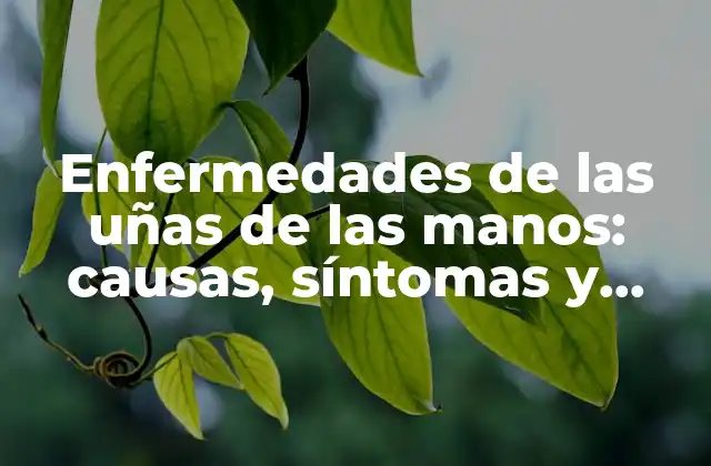 Enfermedades de las Uñas de las Manos: Causas, Síntomas y Tratamientos