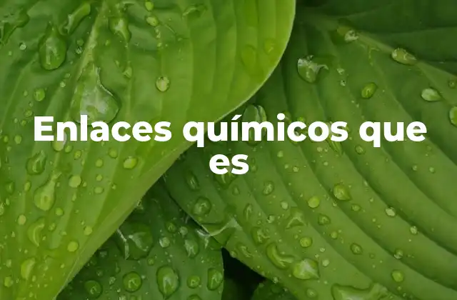 Enlaces Químicos que es