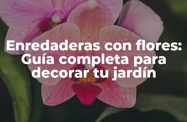 Enredaderas con Flores: Guía Completa para Decorar Tu Jardín 2 ¿Qué son las enredaderas con flores?