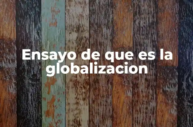 La globalización como un fenómeno multifacético
