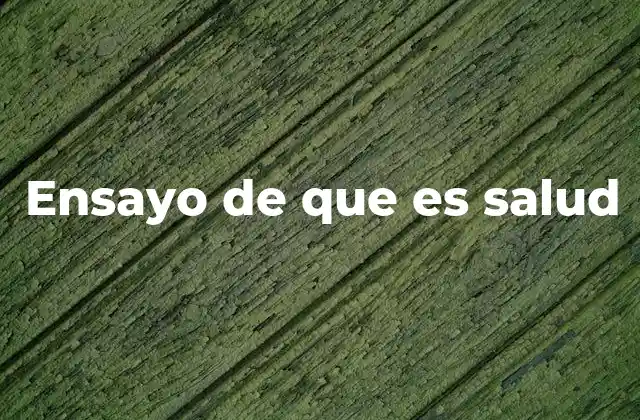 El equilibrio como base del bienestar humano