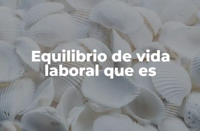Equilibrio de Vida Laboral que es 2 La importancia de equilibrar el trabajo y la vida personal