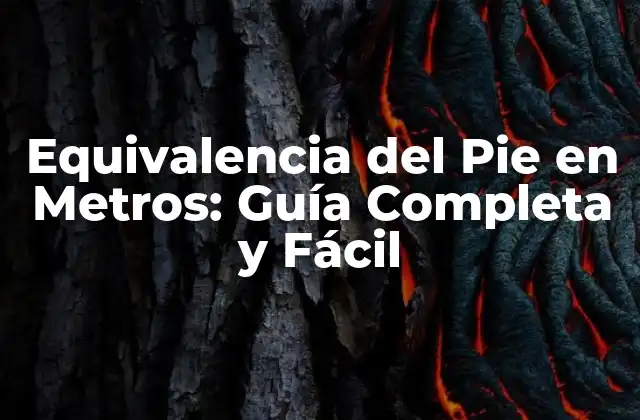 Equivalencia Del Pie en Metros: Guía Completa y Fácil