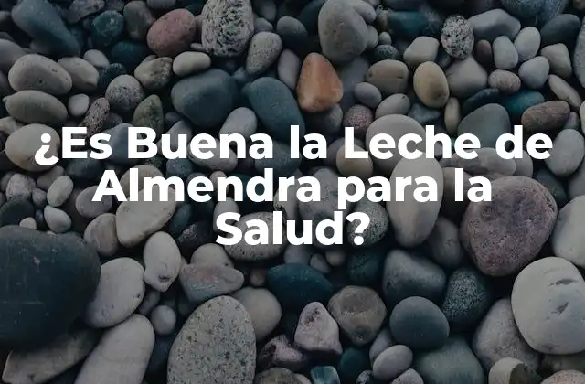 ¿es Buena la Leche de Almendra para la Salud?