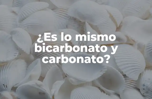 Definición de bicarbonato